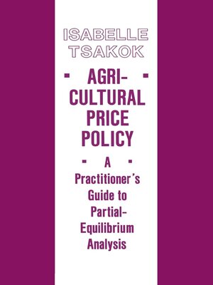 cover image of Agricultural Price Policy